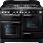 Rangemaster Classic Deluxe 110cm Dual Fuel Range Cooker - Black