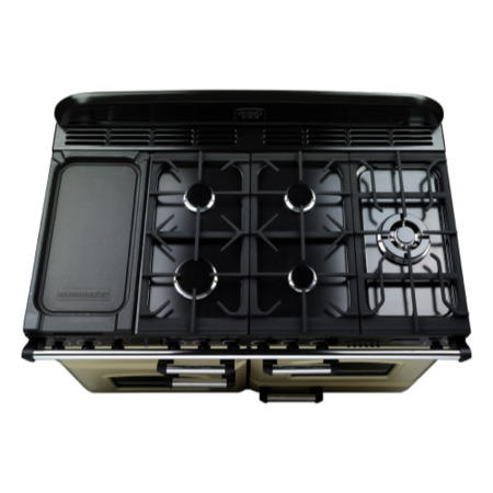 Rangemaster CDL110DFFCRC Classic Deluxe 110cm Dual Fuel Range Cooker - Cream & Chrome
