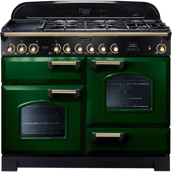 Rangemaster 112900 Classic Deluxe 110 cm Dual Fuel Range Cooker Green