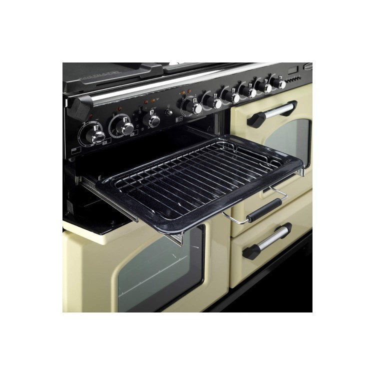 Rangemaster CDL110DFFCRC Classic Deluxe 110cm Dual Fuel Range Cooker - Cream & Chrome
