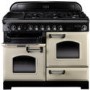 Rangemaster CDL110DFFBLB Classic Deluxe 110cm Dual Fuel Range Cooker - Black & Brass