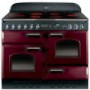 Rangemaster 84440 Classic Deluxe 110cm Electric Range Cooker With Ceramic Hob - Cranberry And Chrome