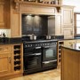 Rangemaster 84450 Classic Deluxe 110cm Electric Range Cooker With Ceramic Hob - Cranberry And Brass
