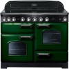 Rangemaster 113070 Classic Deluxe 110cm Electric Range Cooker With Induction Hob - Green Chrome