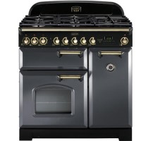 Rangemaster Classic Deluxe 90cm Dual Fuel Range Cooker - Slate Grey