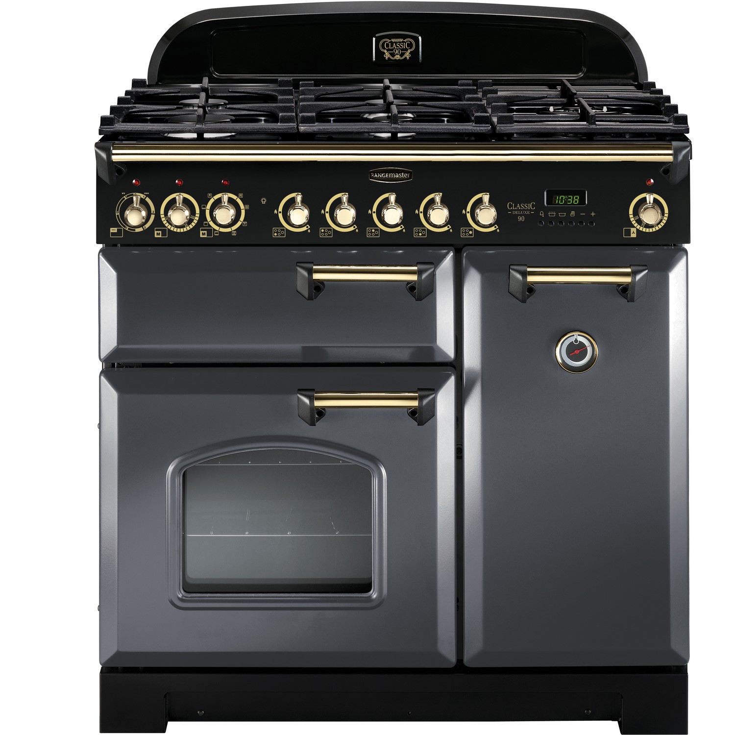 Rangemaster CDL90DFFSLB Classic Deluxe 90cm Dual Fuel Range Cooker - Slate Grey