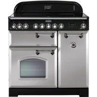 Rangemaster 100610 Classic Deluxe 90cm Electric Range Cooker with Ceramic Hob - Royal Pearl