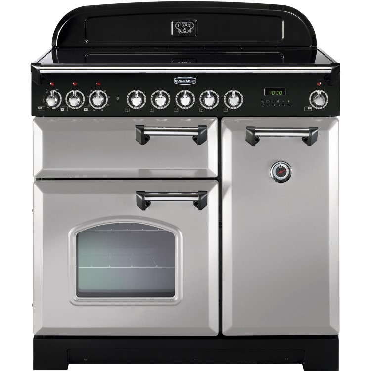 Rangemaster 100610 Classic Deluxe 90cm Electric Range Cooker with Ceramic Hob - Royal Pearl