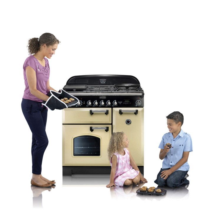 Rangemaster 100610 Classic Deluxe 90cm Electric Range Cooker with Ceramic Hob - Royal Pearl