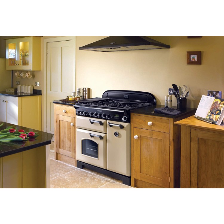 Rangemaster 100610 Classic Deluxe 90cm Electric Range Cooker with Ceramic Hob - Royal Pearl
