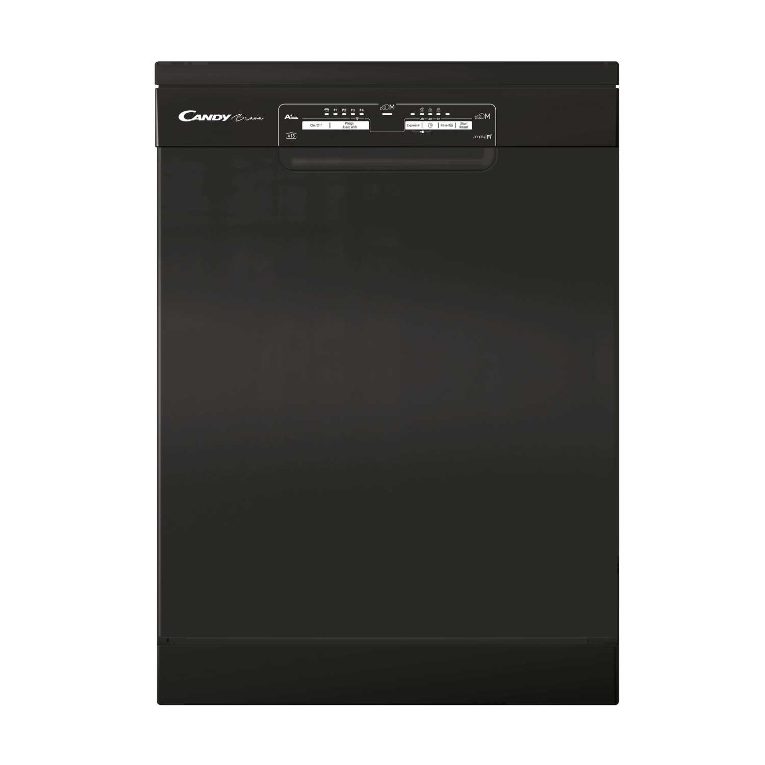 Refurbished Candy Brava CDPN1L390PB-80E 13 Place Freestanding Dishwasher Grey