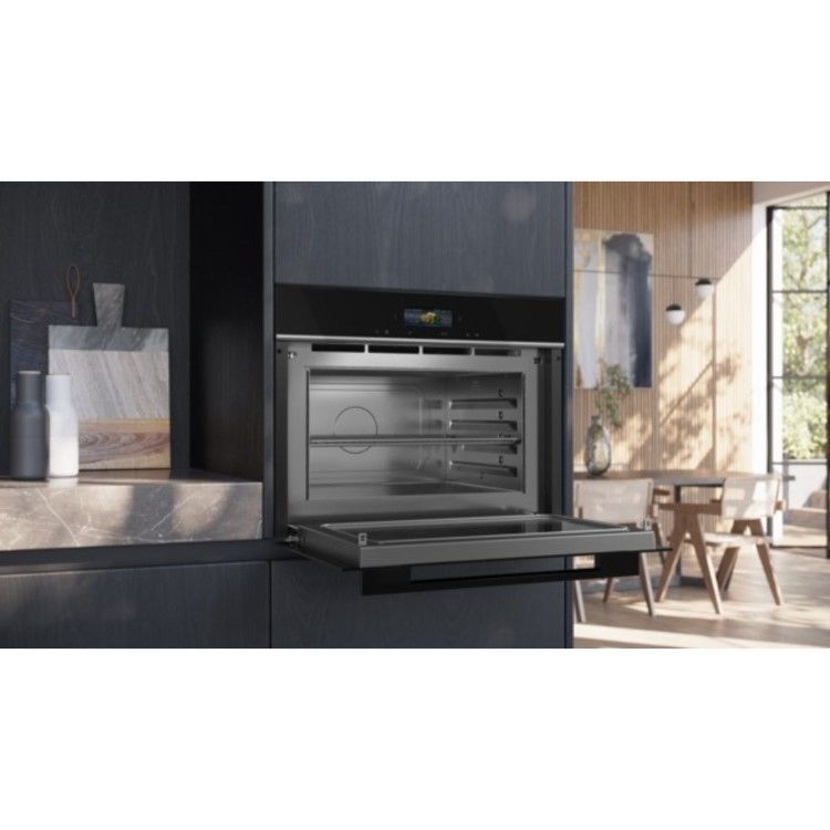 Siemens iQ700 Built-In 1000W Microwave with Grill - Black