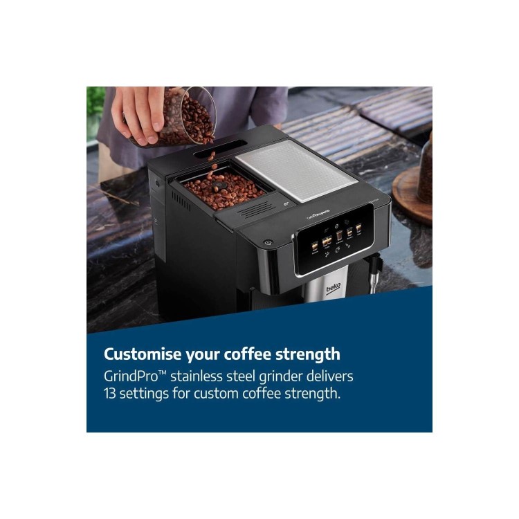 Beko CaffeExperto Automatic Bean To Cup Coffee Machine with Milk Frother - Black