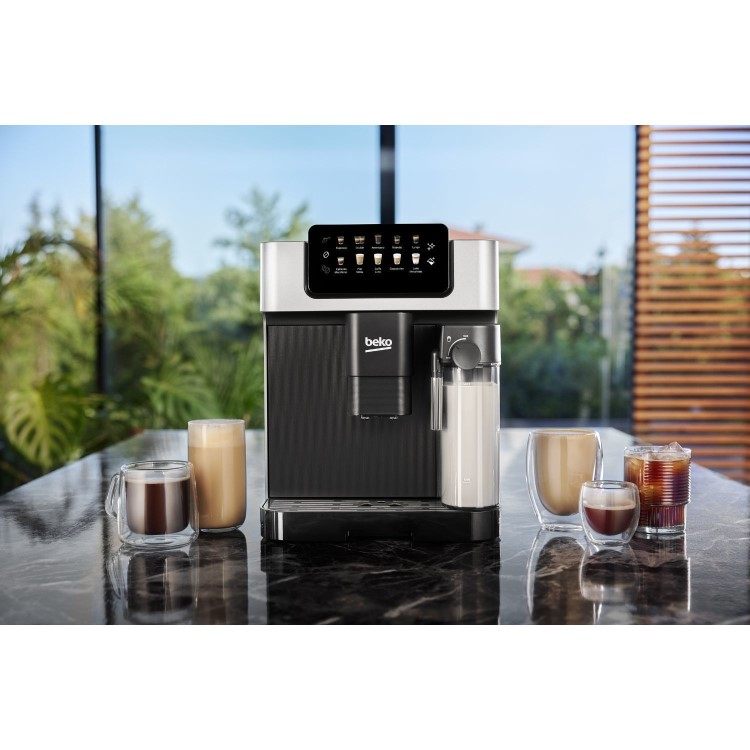 Refurbished Beko CaffeExperto Automatic Bean to Cup Coffee Machine with Milk Frother Stainless Steel