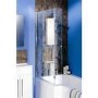 Square Bath Shower Screen with Flipper Panel
