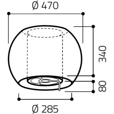 Elica CELESTIAL Designer 470mm Ceiling Mounted Island Cooker Hood Glass and Stainless Steel