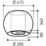Elica CELESTIAL Designer 470mm Ceiling Mounted Island Cooker Hood Glass and Stainless Steel