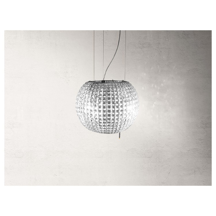 Elica CELESTIAL Designer 470mm Ceiling Mounted Island Cooker Hood Glass and Stainless Steel