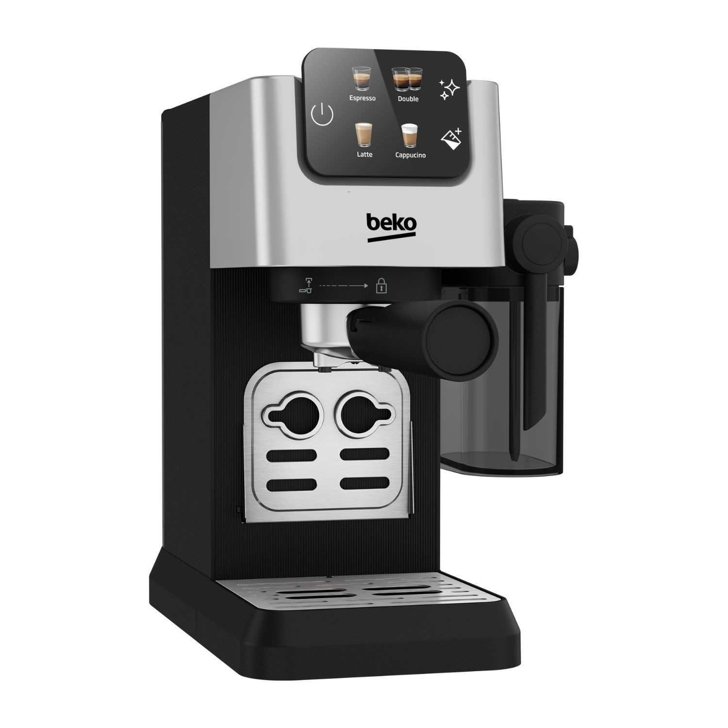 Beko CEP5304X CaffeExperto Bean-to-Cup Coffee Machine Black Milk Frother & Touch Display Beko CEP5304X CaffeExperto Bean-to-Cup Coffee Machine Black Milk Frother & Touch Display
