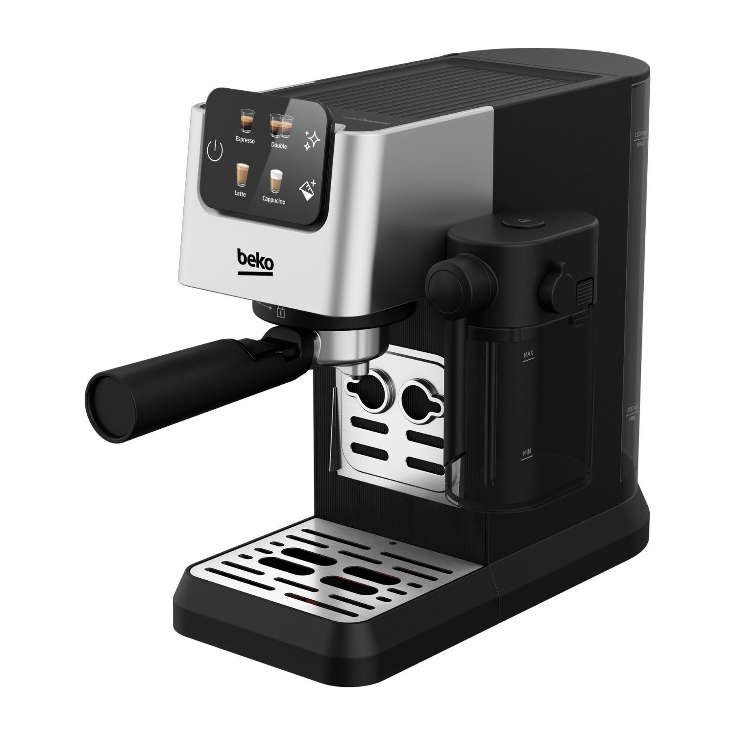 Beko CEP5304X CaffeExperto Bean-to-Cup Coffee Machine Black Milk Frother & Touch Display Beko CEP5304X CaffeExperto Bean-to-Cup Coffee Machine Black Milk Frother & Touch Display