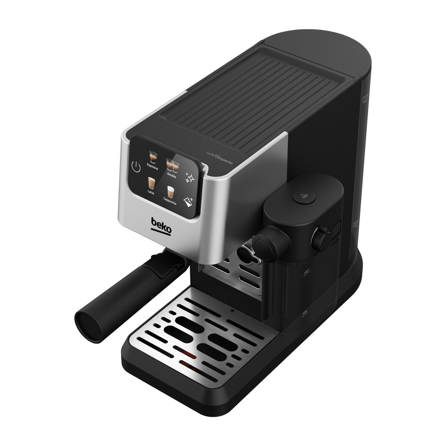 Beko CEP5304X CaffeExperto Bean-to-Cup Coffee Machine Black Milk Frother & Touch Display Beko CEP5304X CaffeExperto Bean-to-Cup Coffee Machine Black Milk Frother & Touch Display