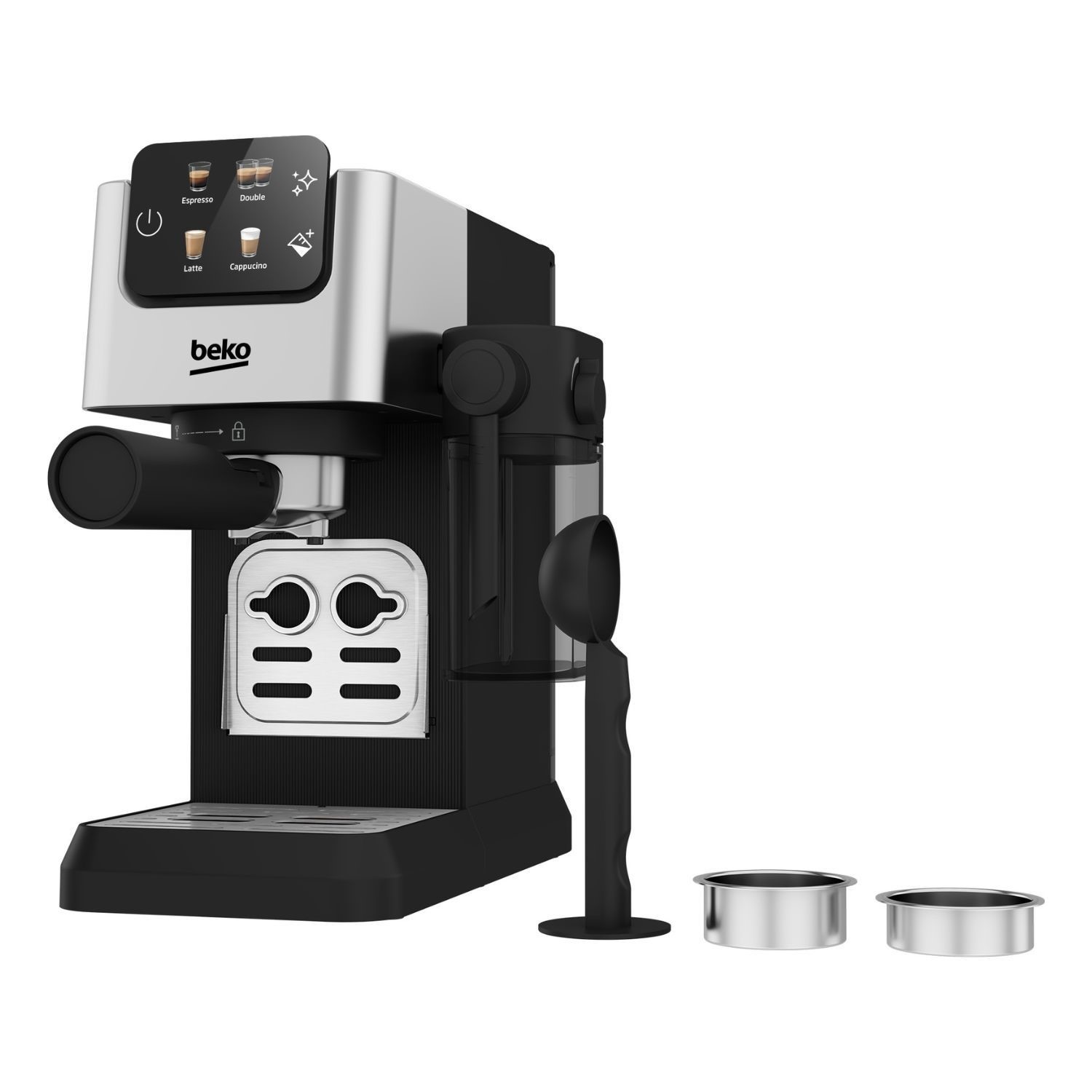 Beko CEP5304X CaffeExperto Bean-to-Cup Coffee Machine Black Milk Frother & Touch Display Beko CEP5304X CaffeExperto Bean-to-Cup Coffee Machine Black Milk Frother & Touch Display