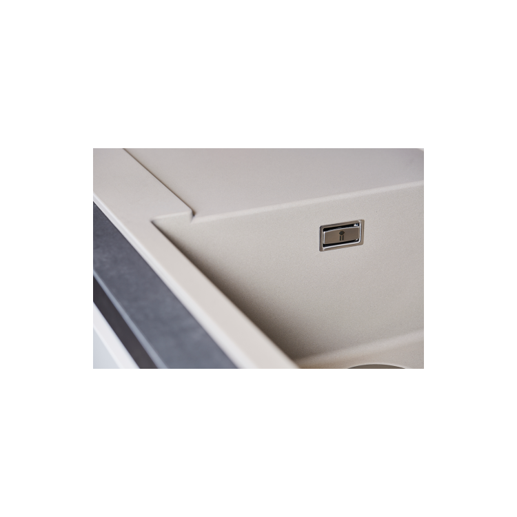 Single Bowl Inset Grey Composite Kitchen Sink with Reversible Drainer - Essence