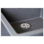 1 Bowl Inset Black Granite Kitchen Sink with Reversible Drainer - Essence 