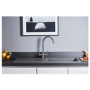 1 Bowl Inset Black Granite Kitchen Sink with Reversible Drainer - Essence 
