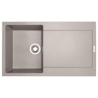 Single Bowl Inset Beige Composite Kitchen Sink with Reversible Drainer - Essence