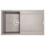 Single Bowl Inset Beige Composite Kitchen Sink with Reversible Drainer - Essence