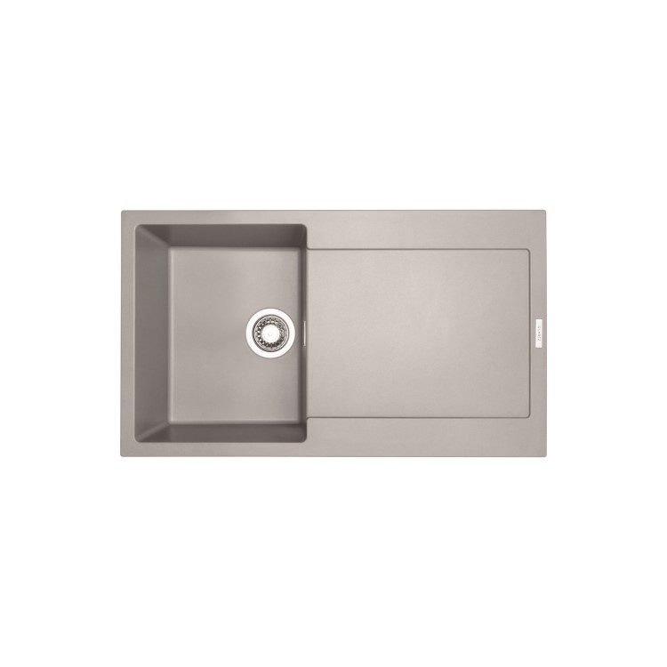 Single Bowl Inset Beige Composite Kitchen Sink with Reversible Drainer - Essence