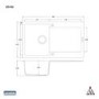 Single Bowl Inset Beige Composite Kitchen Sink with Reversible Drainer - Essence