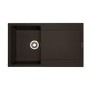 1 Bowl Inset Black Granite Kitchen Sink with Reversible Drainer - Essence Amelia