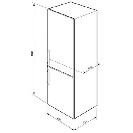 Smeg CF33BP 60cm Freestanding Fridge Freezer White