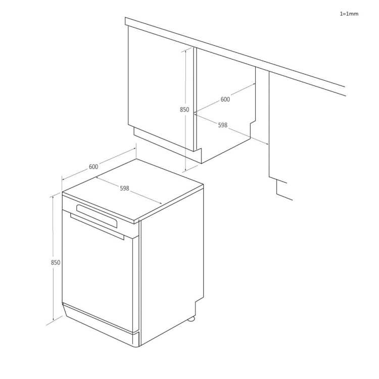Candy RapidO' Freestanding Dishwasher - White