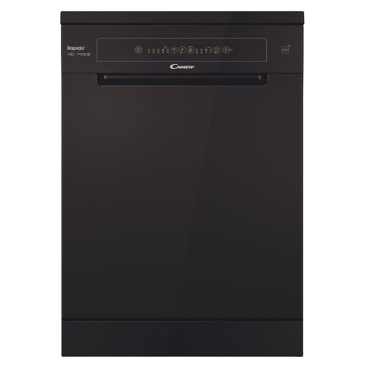 Refurbished Candy Rapido CF3E9L0B-80 13 Place Freestanding Dishwasher Black