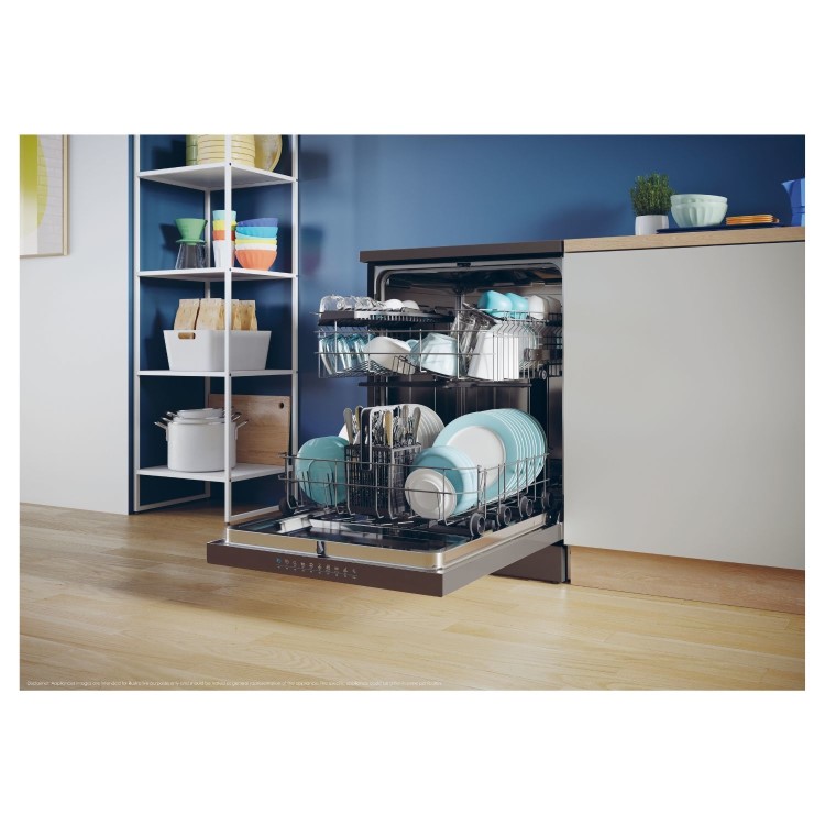 Refurbished Candy CF3E9L0B-80 13 Place Freestanding Dishwasher Black