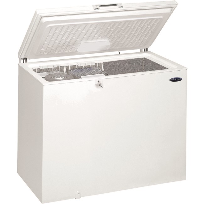 GRADE A1 - Ice King CF432W 432 Litre Chest Freezer 70cm Deep A+ Energy Rating 141cm Wide - White