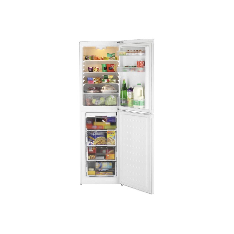 GRADE A3 - Heavy cosmetic damage - Beko CF5834APB 183x55cm Frost Free Freestanding Fridge Freezer Black