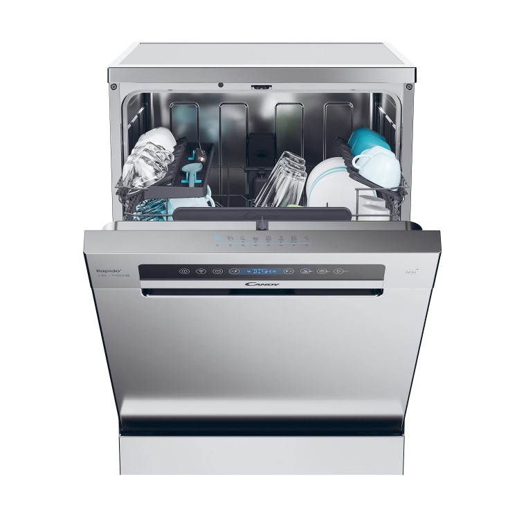 Candy Rapido Freestanding Dishwasher - Smart Wi-Fi, C-Rated, Stainless Steel