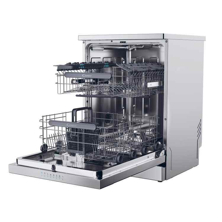 Candy Rapido Freestanding Dishwasher - Smart Wi-Fi, C-Rated, Stainless Steel