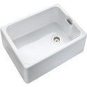 CFBL595WH Rangemaster Single Bowl Undermount Belfast White Ceramic Kitchen Sink