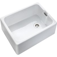 GRADE A1 - Rangemaster CFBL595WH Farmhouse Belfast Ceramic Sink - With Waste Kit