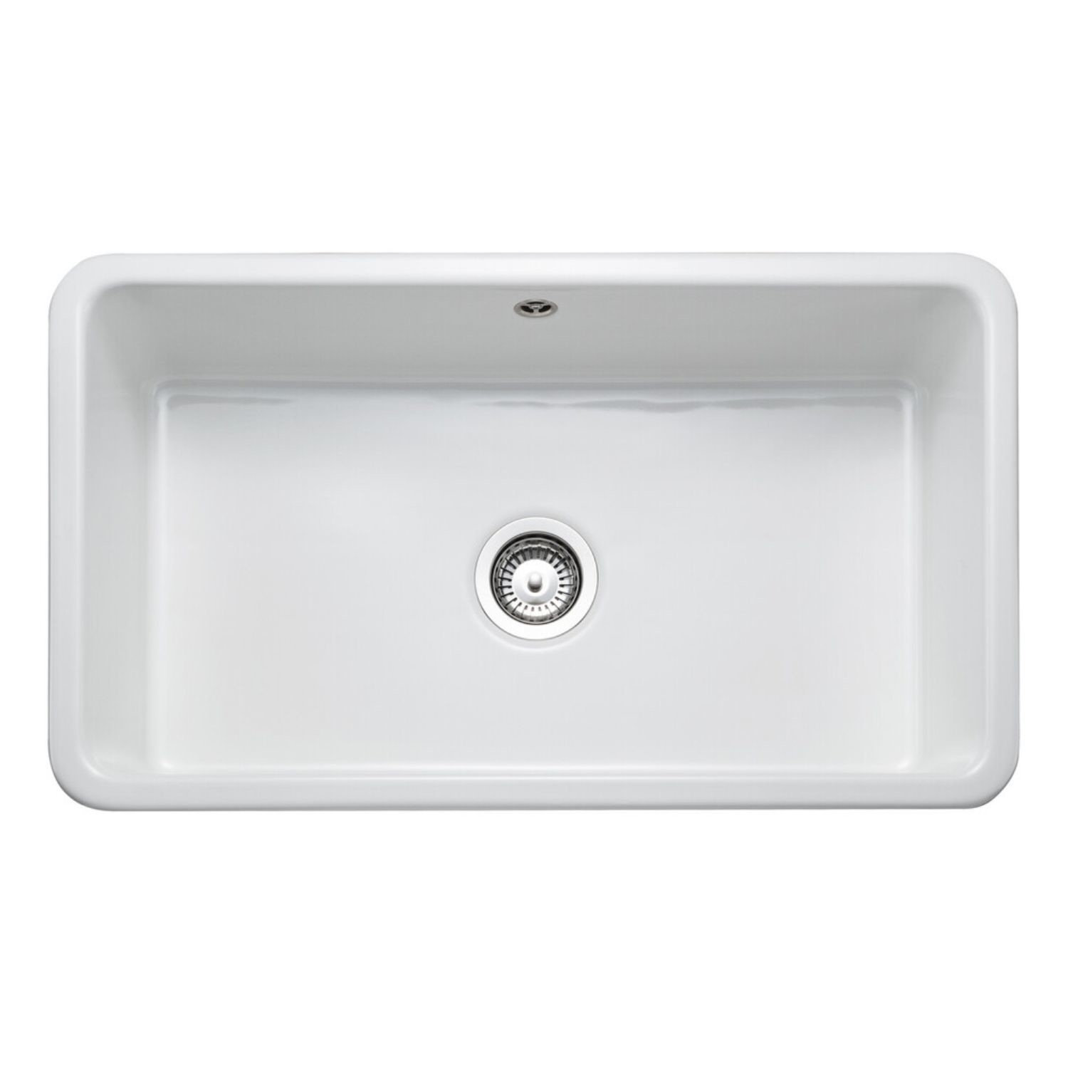 Rangemaster Farmhouse Single Bowl Belfast White Ceramic Kitchen Sink