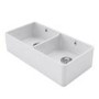 Box Opened Rangemaster Double Bowl White Ceramic Kitchen Sink