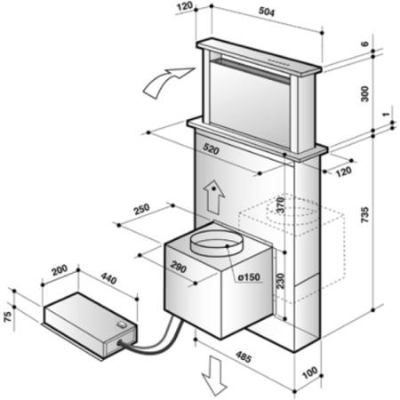 Fagor CFD-60X 60cm Wide Downdraft Extractor