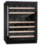 Refurbished CDA CFWC604BL Freestanding 46 Bottle Dual Zone Under Counter Wine Cooler Black Glass