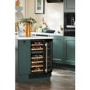 Refurbished CDA CFWC604BL Freestanding 46 Bottle Dual Zone Under Counter Wine Cooler Black Glass