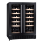 Refurbished CDA CFWC624BL Freestanding 40 Bottle Dual Zone 60cm Under Counter Wine Cooler Black